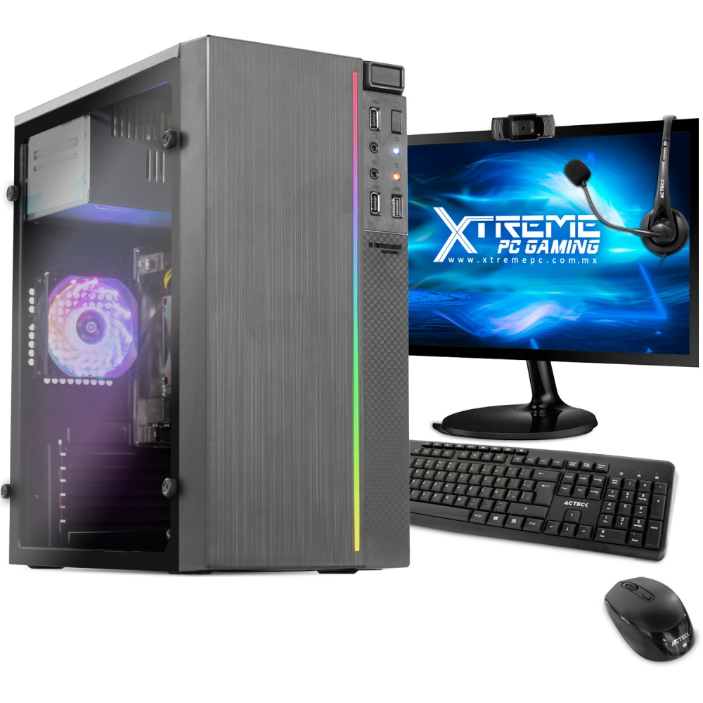 Computadora Gamer Xtreme PC Gaming CM-78052, AMD A6 9500 3.50GHz, 8GB, 1TB, WiFi, Windows 10 Prueba — incluye Monitor de 21.5", Audífonos, Webcam, Teclado y Mouse