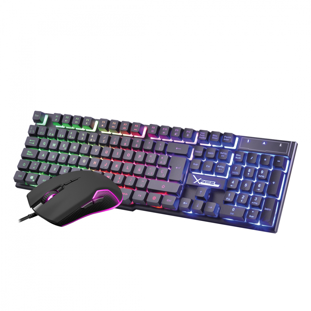 Kit Gamer de Teclado y Mouse Xzeal XST-201, Alámbrico, USB, Negro (Español)