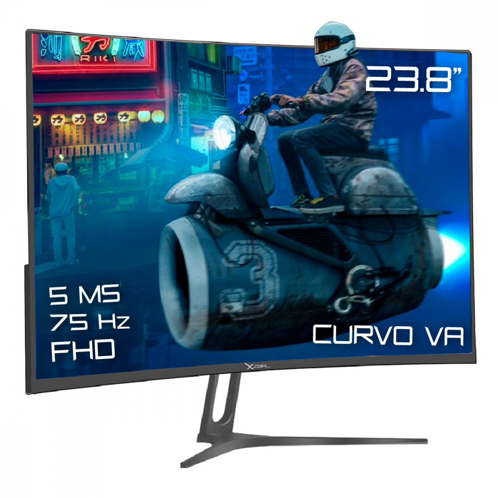 Monitor Gamer Curvo Xzeal Starter XST-570 LED 23.8", 1920x1080 Full HD, 75Hz, HDMI, Negro 