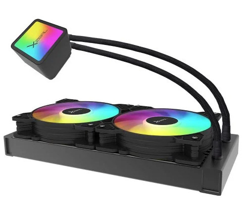 Xzeal XZ400 Enfriamiento Líquido para CPU, 2x 120mm, hasta 2000RPM, Negro 