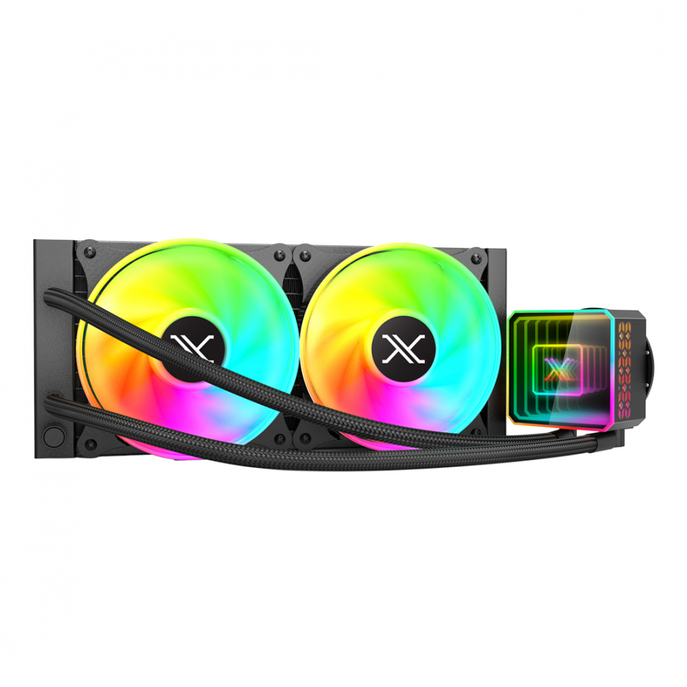 Xzeal XZ-412 Enfriamiento Líquido para CPU, 2x 120mm, hasta 2300RPM, Negro 