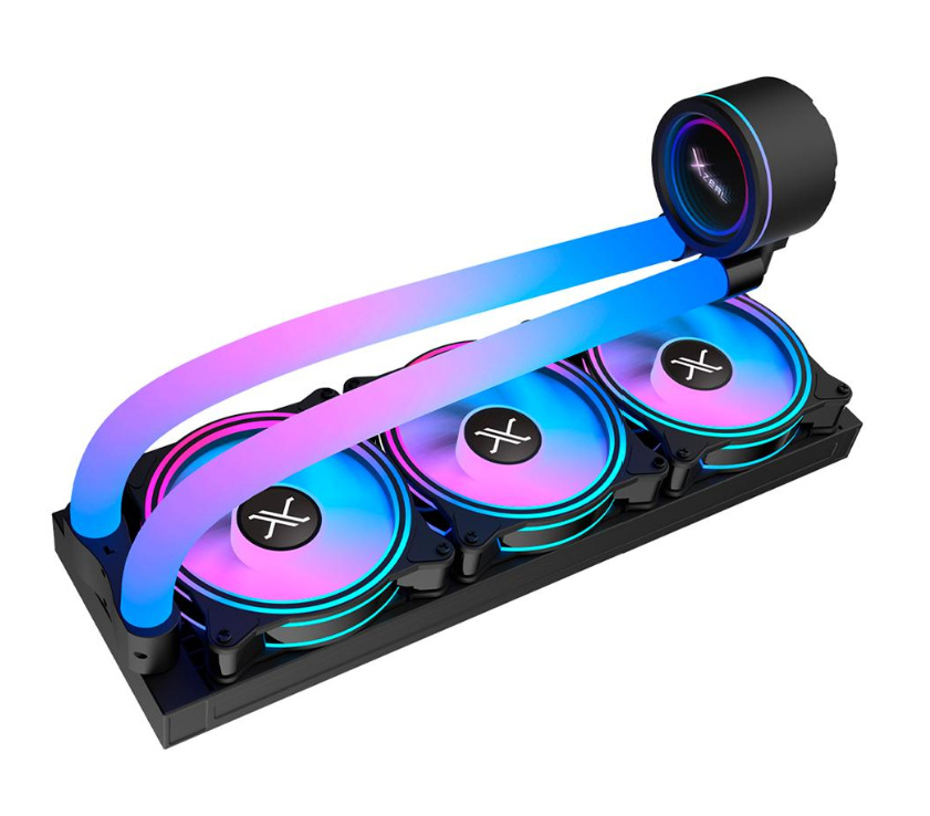 Xzeal XZCO414B Enfriamiento Líquido para CPU, 3x 120mm, hasta 1800RPM, Negro