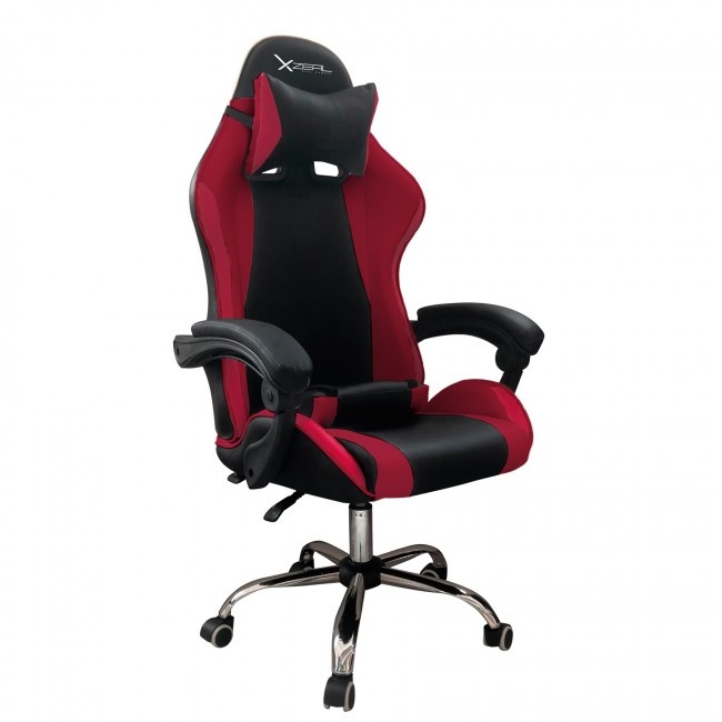 XZEAL Silla Gamer XZ05, hasta 115KG, Negro/Rojo