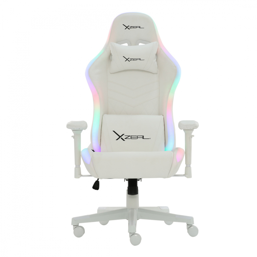 Xzeal Silla Gamer RGB XZ15, hasta 150Kg, Blanco