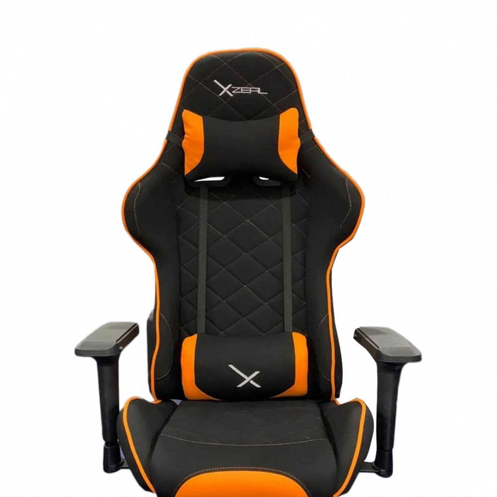 XZEAL Silla Gamer XZ25, hasta 150Kg, Negro/Naranja