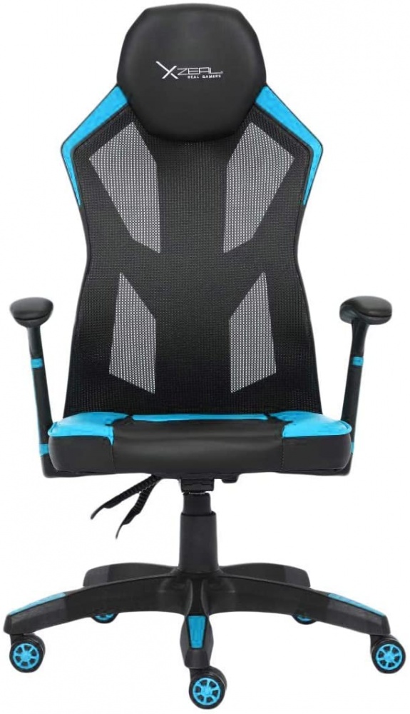 XZEAL Silla Gamer XZ30, hasta 110Kg, Negro/Azul
