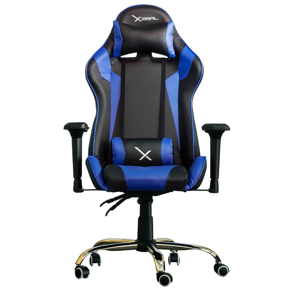 Xzeal Silla Gamer ZX10, hasta 115kg, Negro/Azul