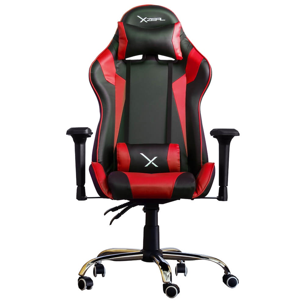 XZEAL Silla Gamer XZ10, hasta 115KG, Negro/Rojo ZXSXZ10R Cyberpuerta.mx