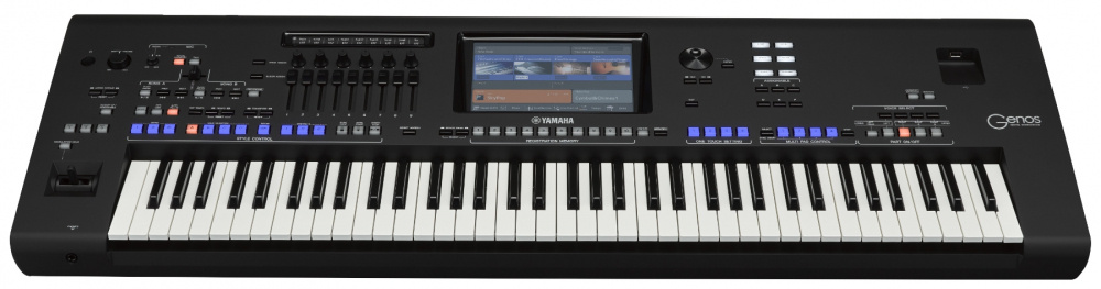 Yamaha Teclado Digital Genos, 76 Teclas, 1710 Tonos, USB, Negro
