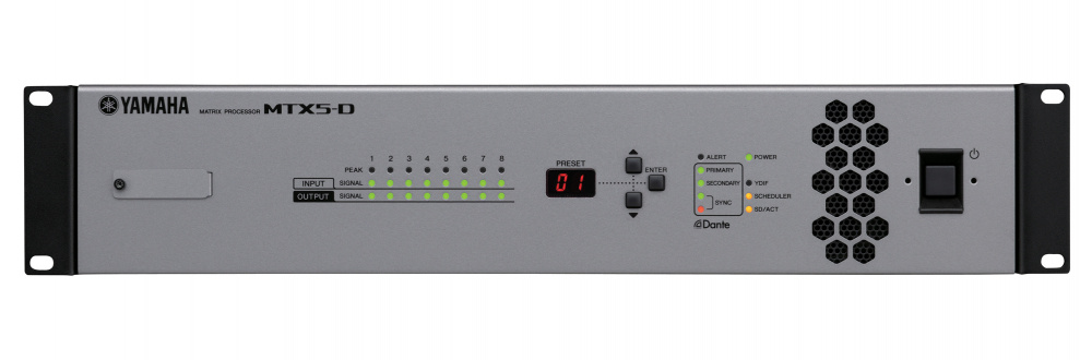 Yamaha Interfaz de Audio Dante MTX5-D, Entrada 16 x Dante/YDIF, Salida 16 x Dante/YDIF