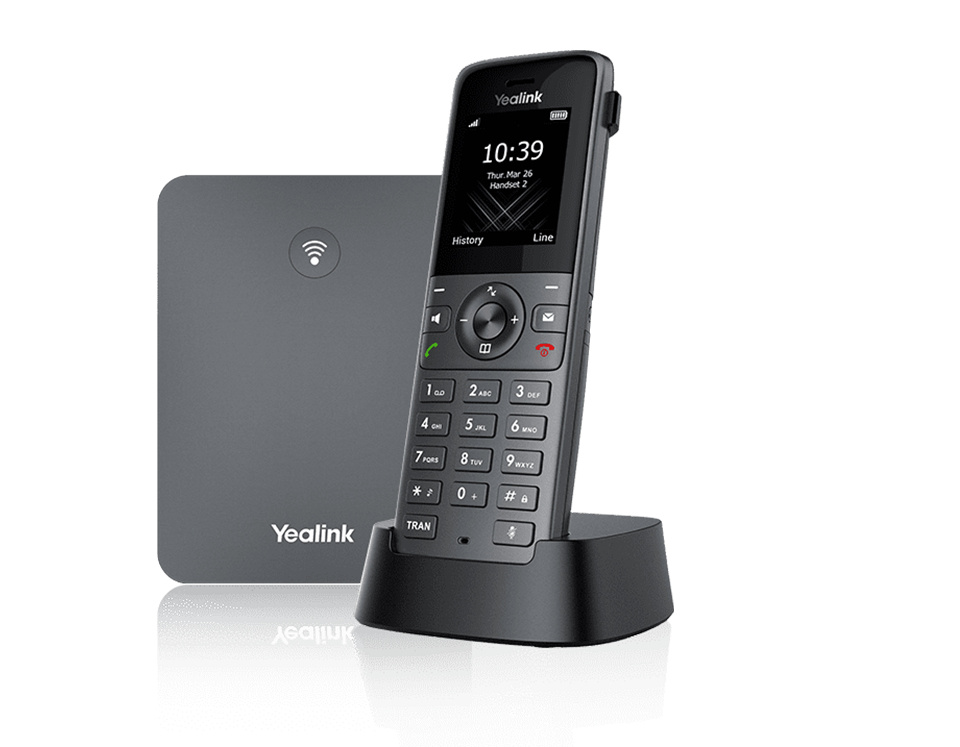 Yealink Teléfono IP con Pantalla 1.8” W73P, Inalámbrico, 10 Líneas, Altavoz, Gris