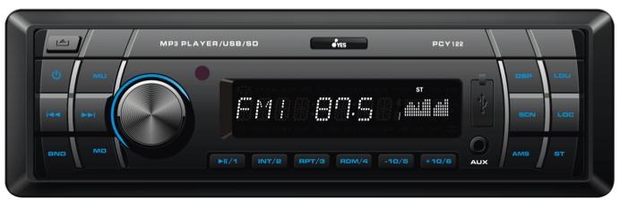Yes Autoestéreo PCY122, LCD, CD/MP3, FM, Negro