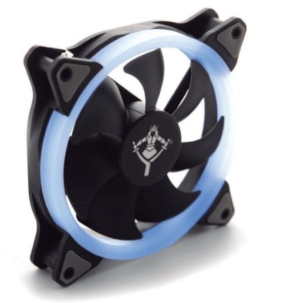 Ventilador Yeyian Typhoon FS1013 LED Azul, 120mm, 1500RPM, Negro