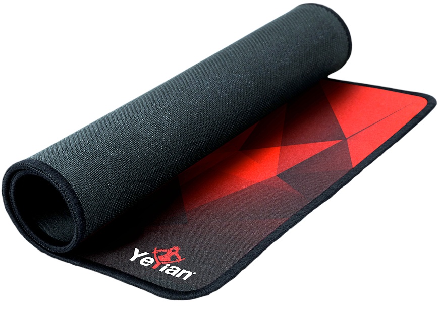 Mousepad Yeyian Krieg 1050, 50 x 36cm, 3mm, Negro/Rojo