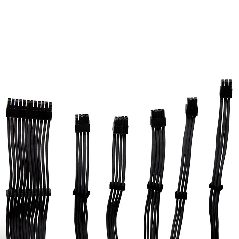 Yeyian Kit de Cable ATX Hembra - PCI-E Hembra, 30cm, Negro