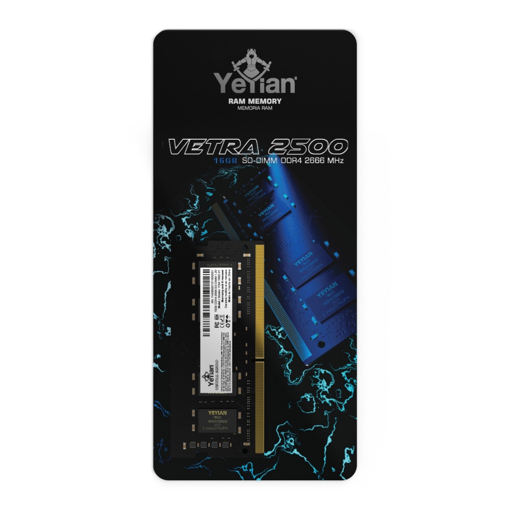 Memoria RAM Yeyian Vetra 2500 DDR4, 2666MHz, 16GB, CL19, SO-DIMM