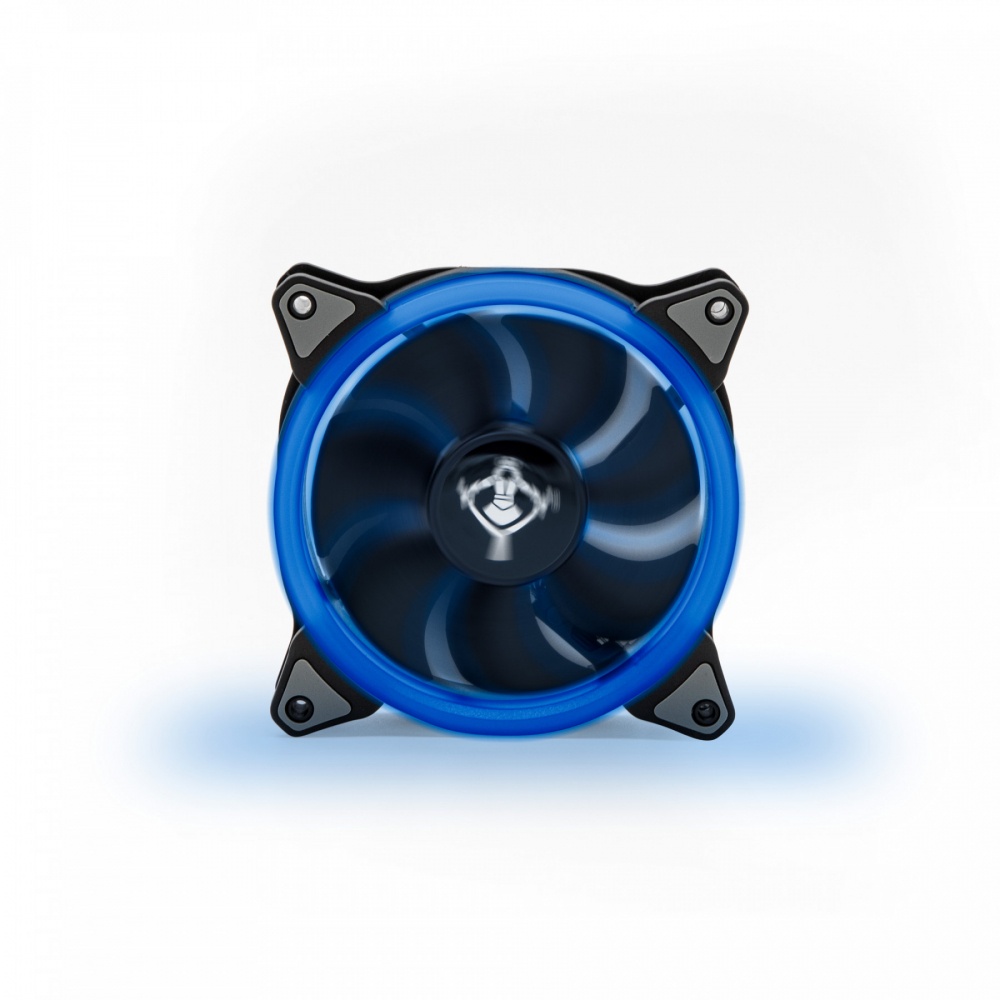 Ventilador Yeyian Typhoon LED Azul, 120mm, 1500RPM, Negro - 3 Piezas