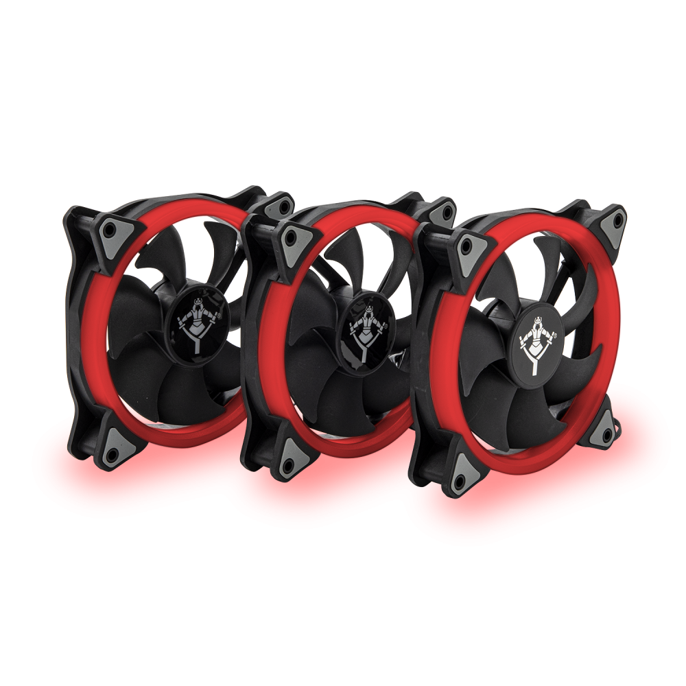 Ventilador Yeyian Typhoon, 3x 120mm, 1500RPM, Negro