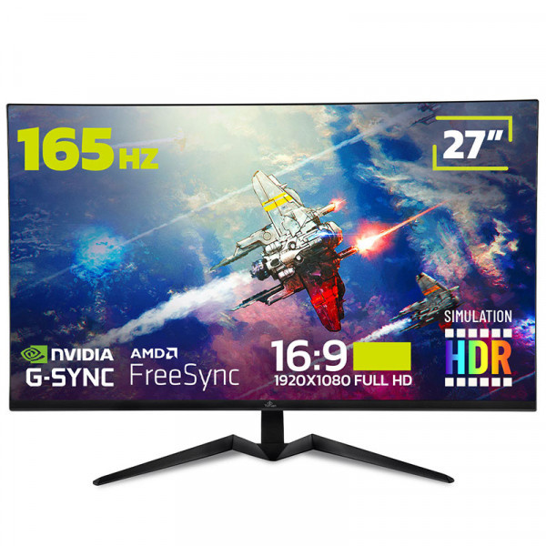Monitor Gamer Yeyian YMF-VA27-01 LED 27", 1920x1080 Full HD, G-Sync/FreeSync, 165Hz, HDMI/DisplayPort, Bocinas Integradas, Negro 