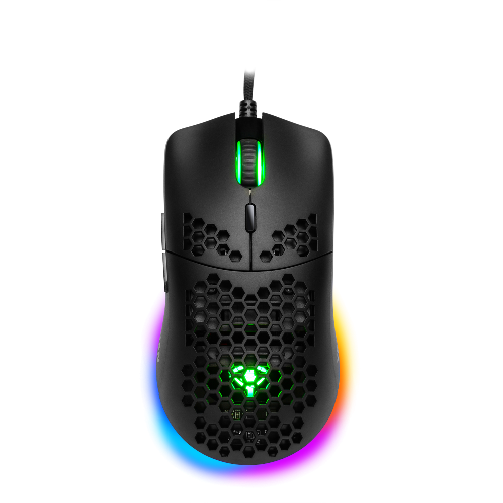 Mouse Gamer Ergonómico Yeyian Óptico Links, Alámbrico, USB, 7200DPI, Negro