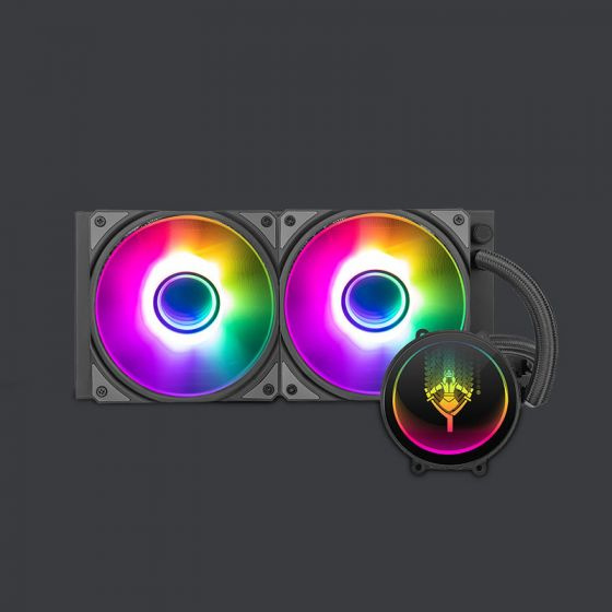 Yeyian ARGB VATN Enfriamiento Líquido para CPU, 2x 120mm, hasta 2000RPM, Negro 