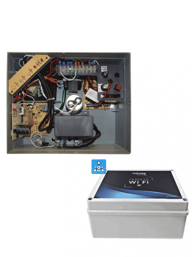 Yonusa Energizador para Cerca Electrificada EY10000127AF + MWIFI 10kV, 4 Ah, hasta 10km