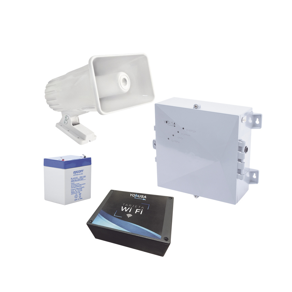 Yonusa Kit Energizador para Cerca Electrificada SYSNGV3, 12.000V, 4000mAh, WiFi ― incluye Batería PL4.512