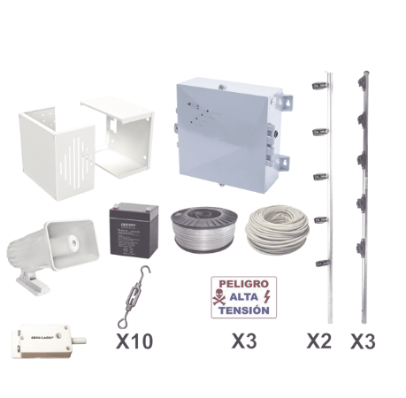 Yonusa Energizador para Cerca Electrificada YPROKIT25F 12kV, 4A, hasta 2500 Metros