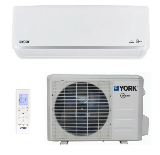 York Aire Acondicionado HighWall, Sistema Split, 24000BTU/h, 2525W, Blanco