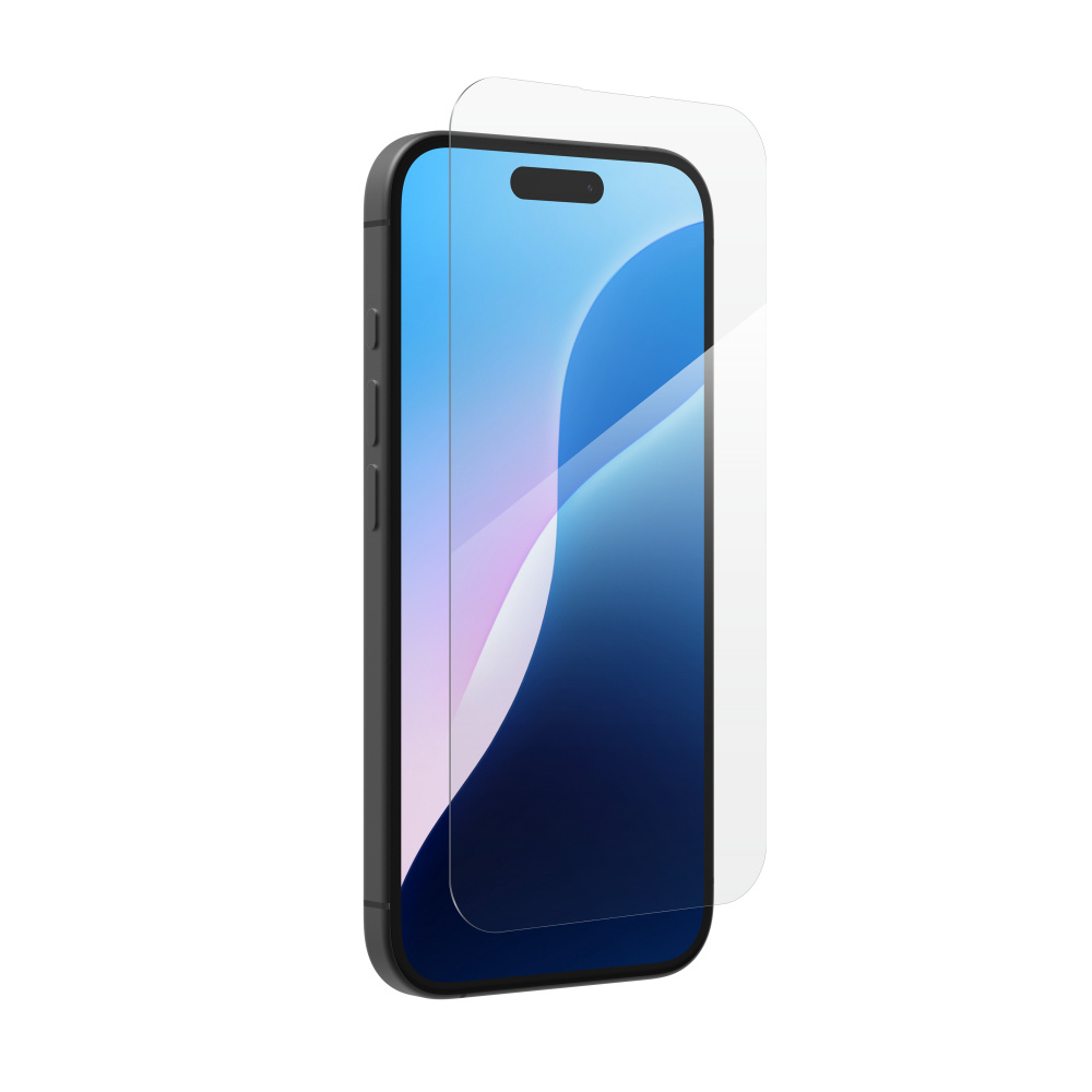 Zagg Protector de Pantalla para iPhone 16, Silicato de aluminio, Transparente