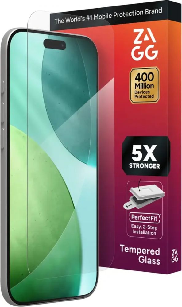 Zagg Protector de Pantalla para iPhone Air, Vidrio Templado, Transparente