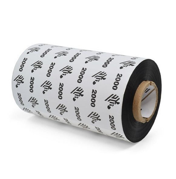 Zebra Cinta 02000BK06030 Negro, Transferencia Térmica, 60 mm x 300 Metros, 1 Pieza