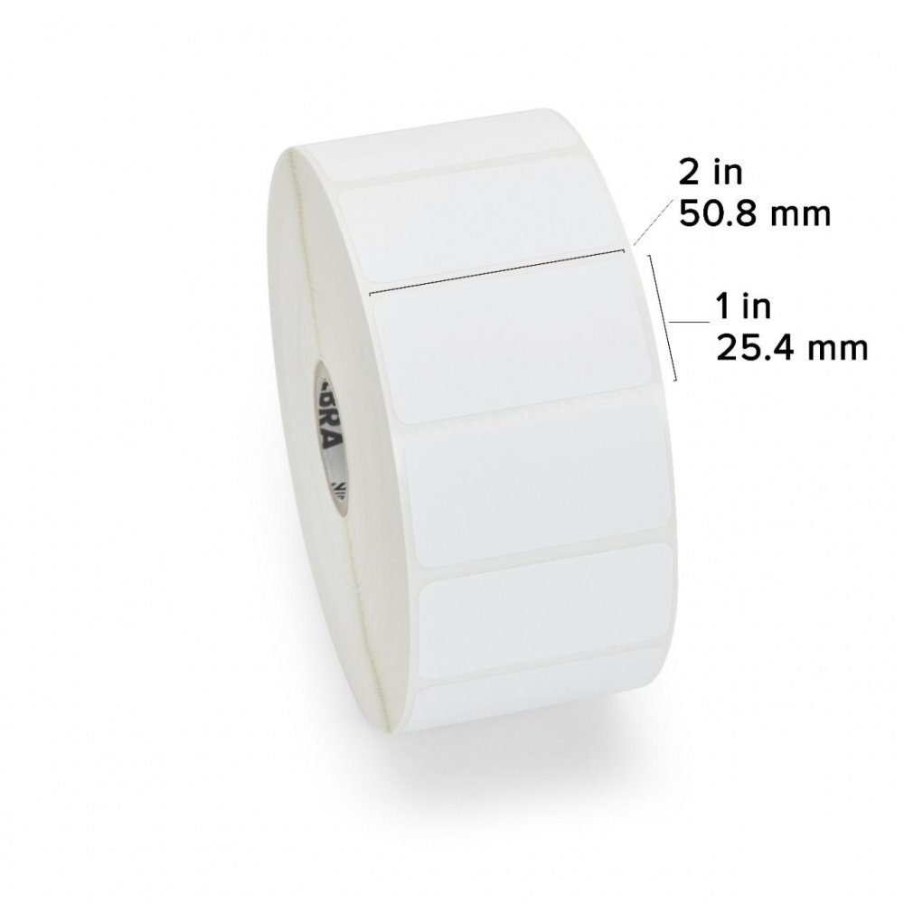 Zebra Rollo de Etiqueta Z-Perform 2000T de 2'' x 1'', 2490 Etiquetas, 6 Rollos