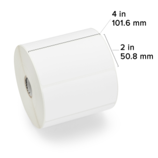Zebra Z-Select 4000T Rollo de Etiquetas de 4" x 2", Blanco, 1370 Etiquetas