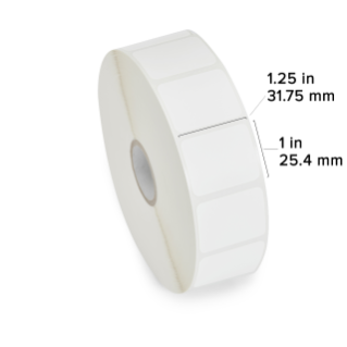 Zebra Rollo de Etiquetas Z-Perform 2000D, 1.25" x 1", 2340 Etiquetas, Blanco