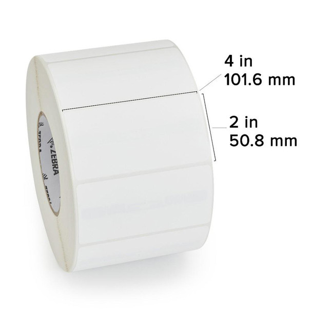 Zebra Rollo de Etiquetas Z-Perform 1500T RFID, 4" x 2", 2000 Etiquetas, Blanco, 1 Pieza