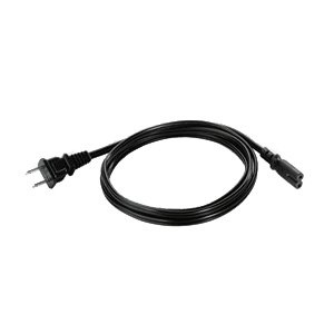 Zebra Cable de Poder Macho - Hembra, Negro
