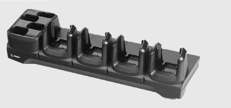 Zebra Cuna de Carga de 4 Baterías para MC33, Negro - no incluye Fuente y Cable USB