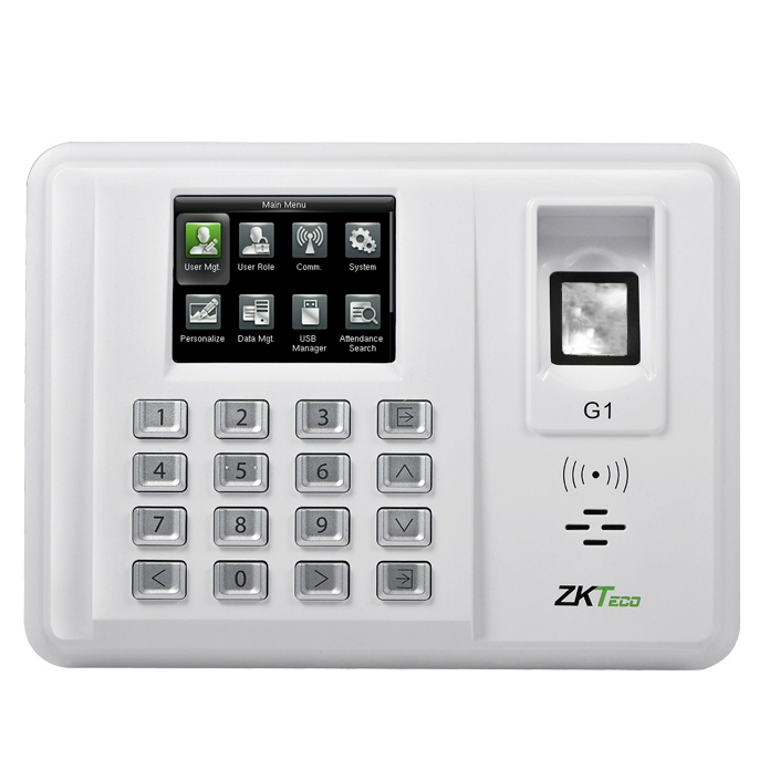 ZKTeco Control de Acceso y Asistencia Biométrico G1, 5000 Usuarios, USB, Blanco