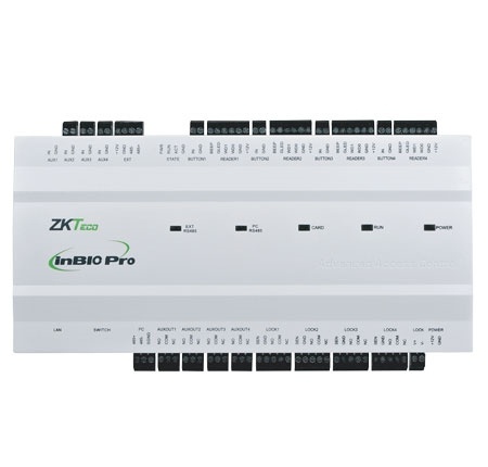 ZKTeco Panel de Control de Acceso INBIO-460 PRO, RS-485, para 4 Puertas, hasta 60.000 Usuarios 
