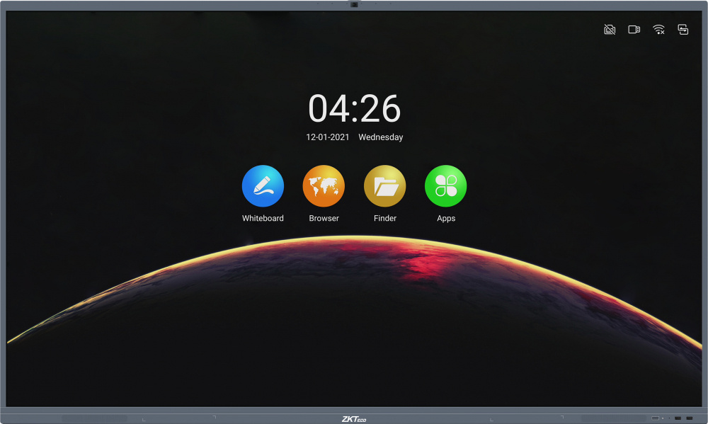 ZKTeco IWB65B Pantalla Interactiva 65”, 4K Ultra HD, Negro