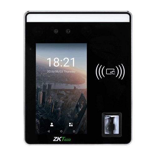 ZKTeco Control de Acceso y Asistencia Biométrico SpeedFace H5, 10.000 Usuarios/Huellas/Tarjetas, 6.000 Rostros, RS-232