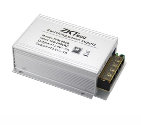 ZKTeco Fuente de Poder para Control de Acceso TPM005B, Entrada 110 - 240V, Salida 12V