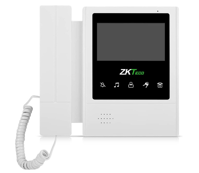 ZKTeco Videoportero VDPI-B4, Monitor 4.3", Alámbrico, Blanco