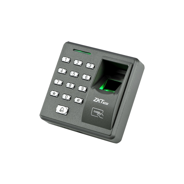 ZKTeco Kit Control de Acceso Biométrico X7, 500 Huellas/Tarjetas ― Incluye Fuente de alimentación PS901, Electroimán LM1802, Botón No Touch TLEB1, Sensor de Puerta AS32, 10 Llaveros de Proximidad