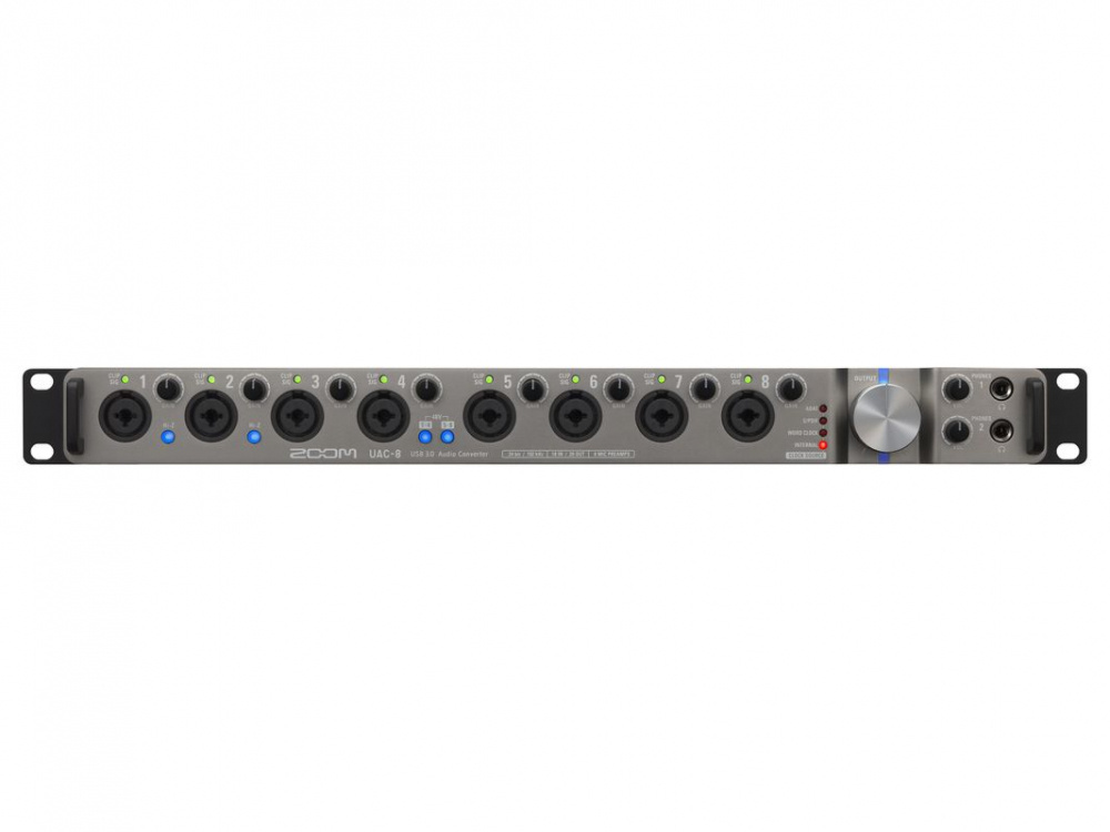 Zoom Interfaz de Audio UAC-8, USB, XLR/TRS, Negro