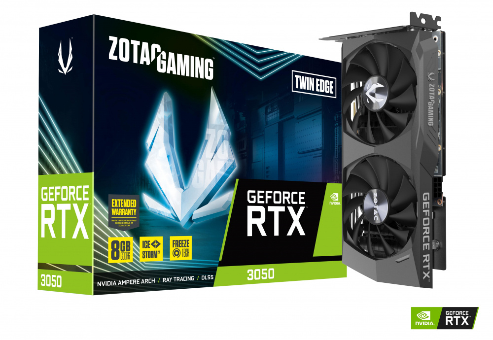 Tarjeta de Video Zotac NVIDIA GeForce RTX 3050 Twin Edge, 8GB 128-bit GDDR6, PCI Express x8 4.0