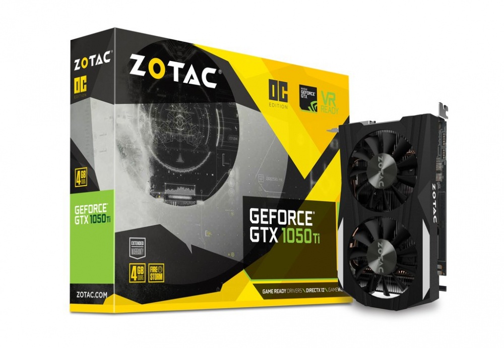 Tarjeta de Video ZOTAC Geforce GTX 1050 Ti OC, 4GB 128-bit GDDR5, PCI Express 3.0