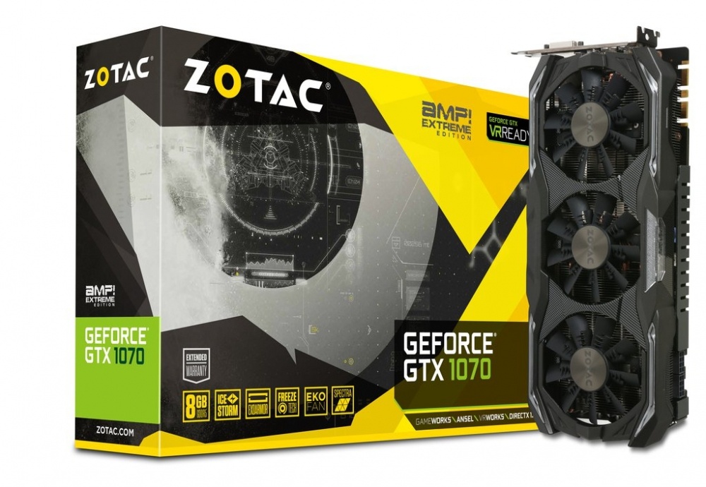 Tarjeta de Video ZOTAC NVIDIA GeForce GTX 1070 AMP! Extreme Edition, 8GB 256-bit GDDR5, PCI Express 3.0