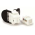 3M Jack de Red Cat6, RJ-45, Negro/Blanco  1